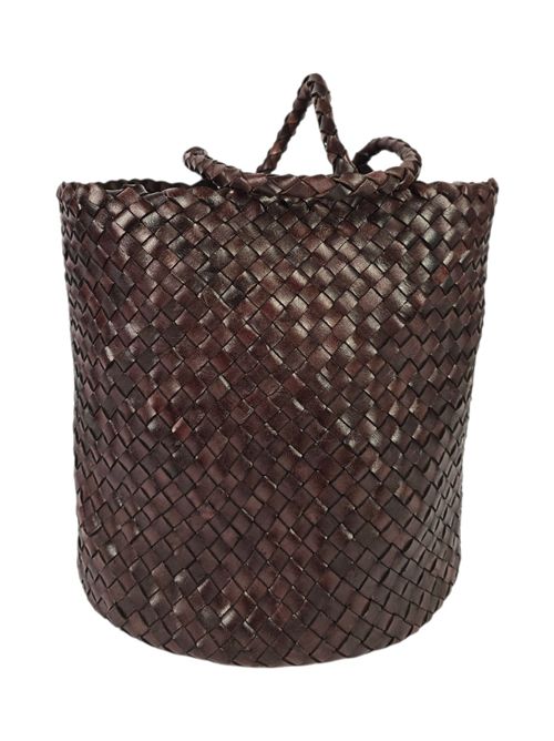 secchiello donna in pelle intrecciata marrone Vetra Studio | ROSIE-WOVENV01